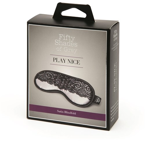 Fifty Shades of Grey Play Nice Satin and Lace Blindfold Packaging