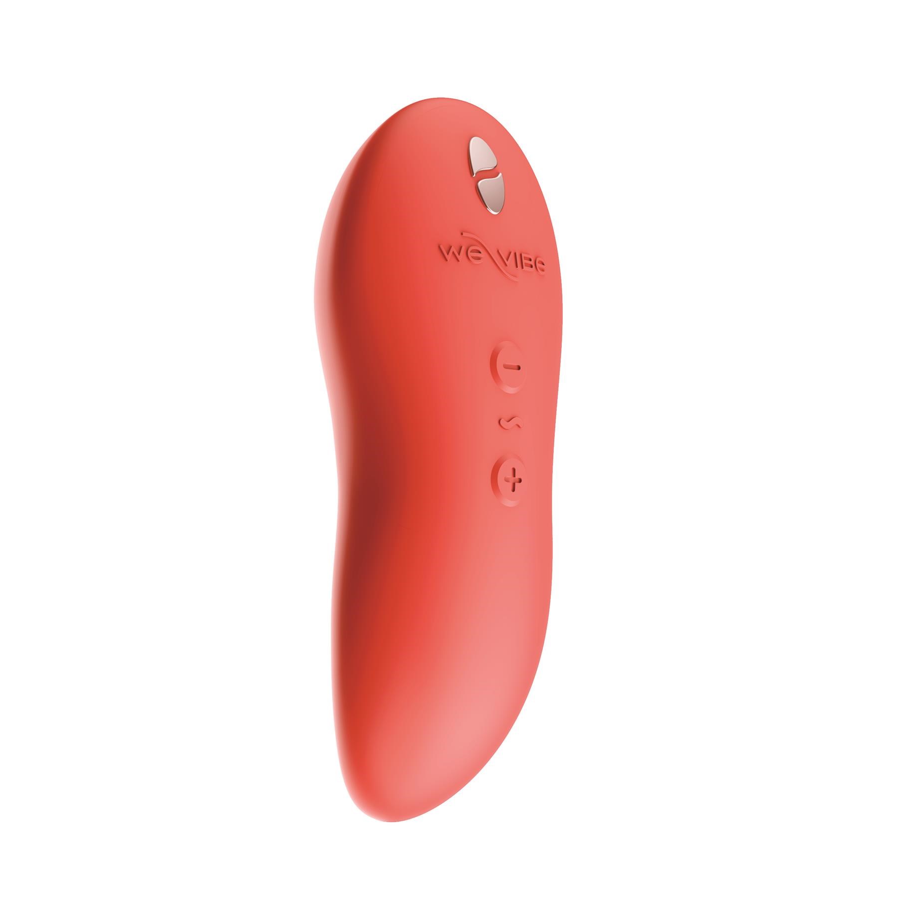 We-Vibe Touch X Massager Back Shot At Angle - Coral