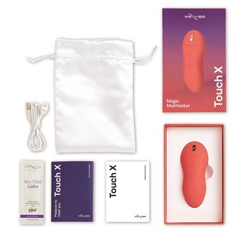We-Vibe Touch X Massager All Components - Coral