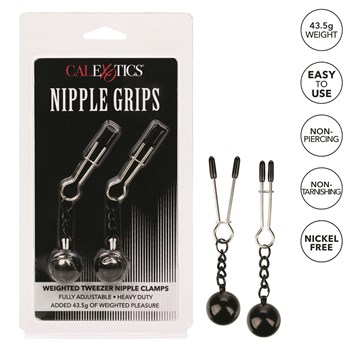 Nipple Grips Weighted Tweezer Nipple Clamps Features