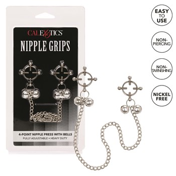Nipple Grips 4-Point Nipple Grips With Bells Features