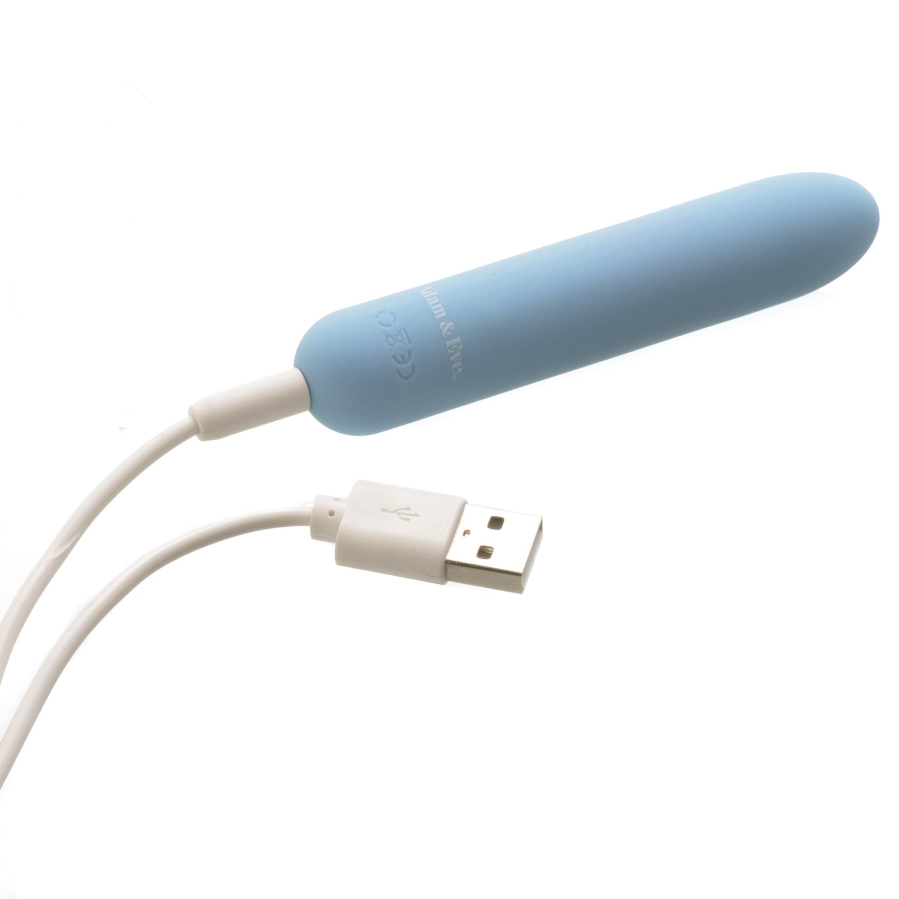 Eve's Silky Sensations Rechargeable Bullet Showing Where Charger is Inserted