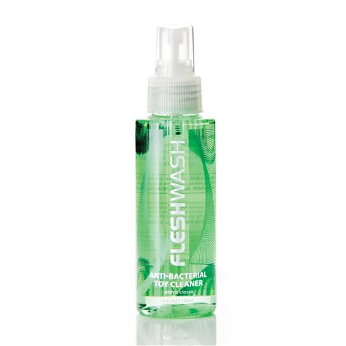 Fleshwash anti-bacterial toy cleaner front of bottle