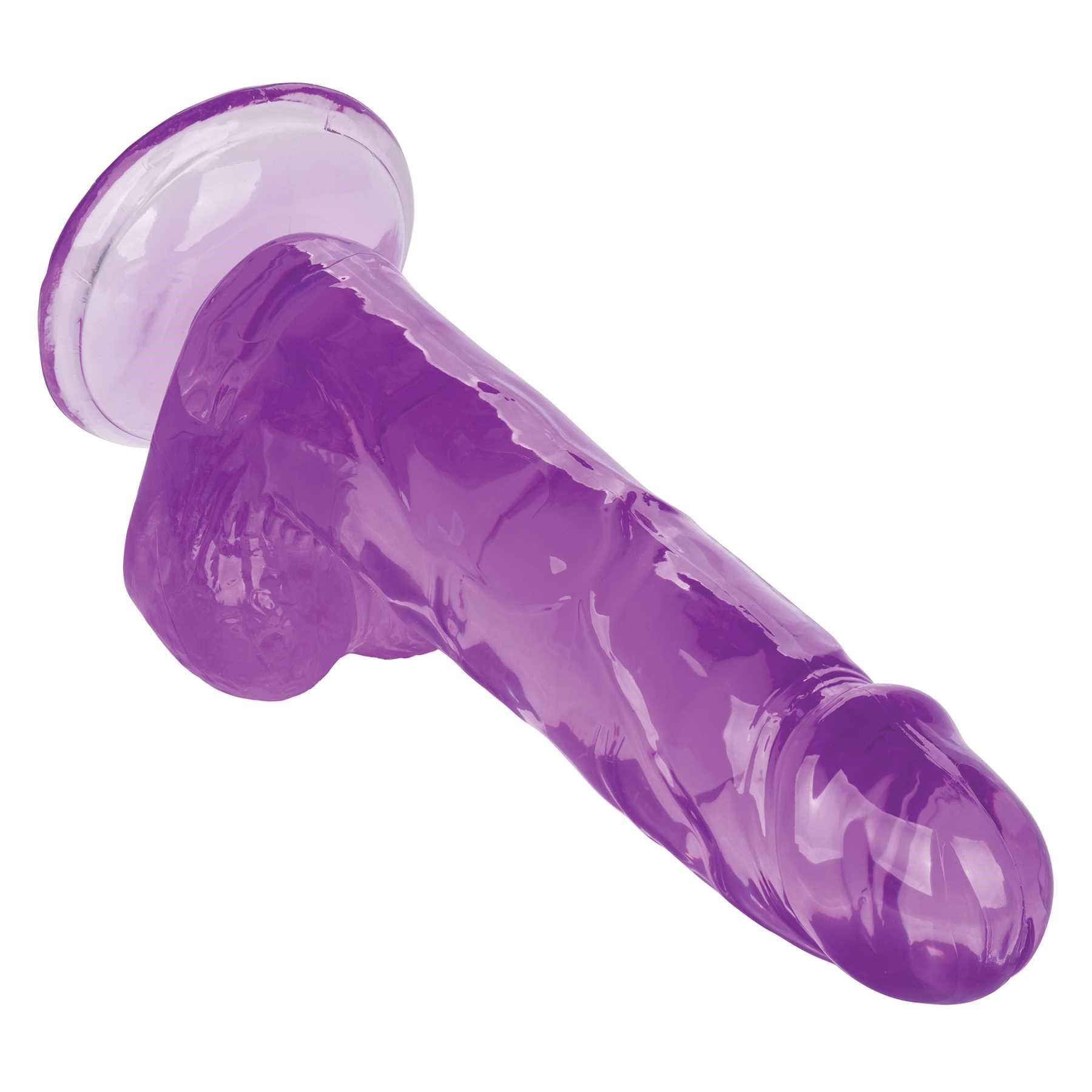 Size Queen 6 Inch Dildo Tip Pointing Downward - Purple