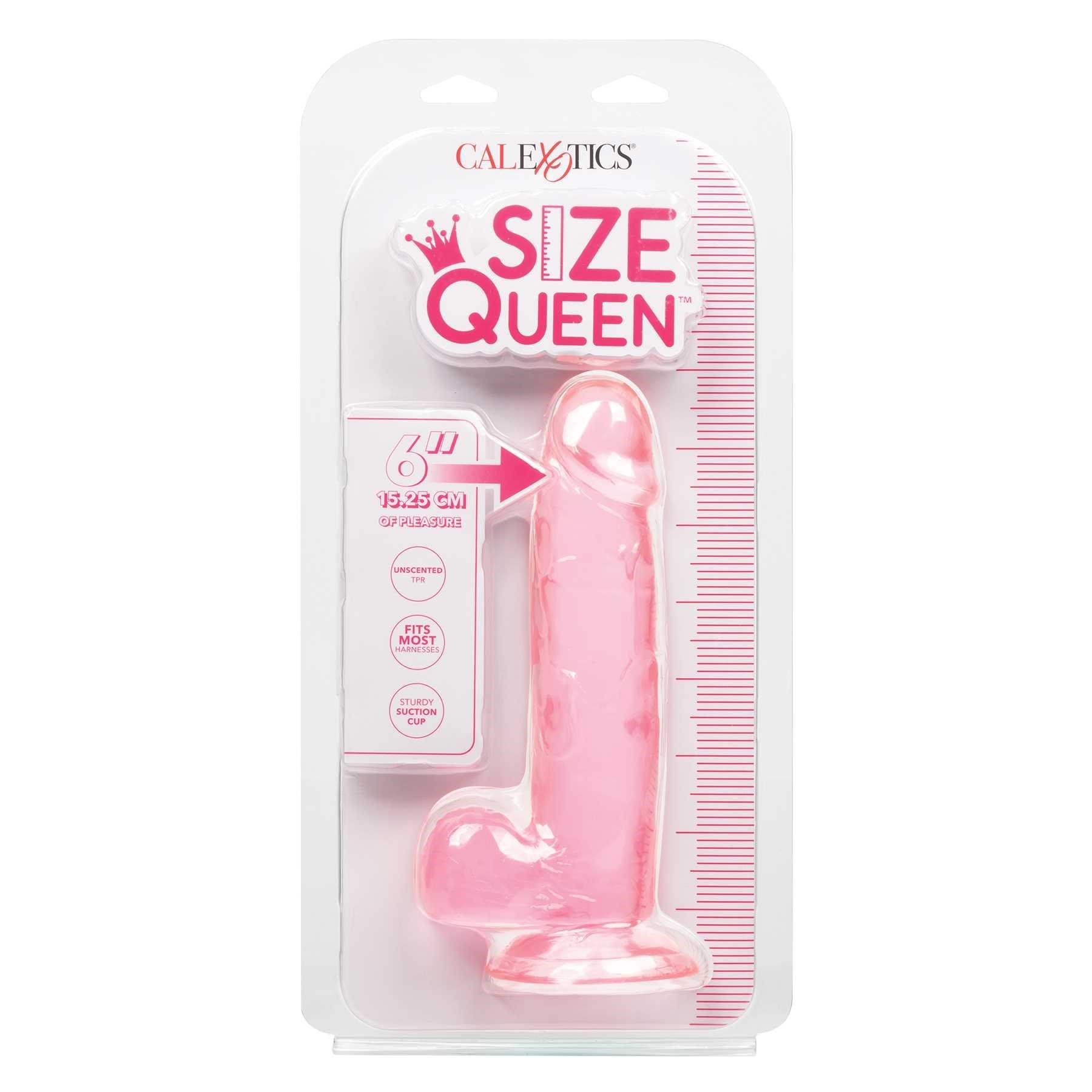 Size Queen 6 Inch Dildo Packaging Shot - Pink