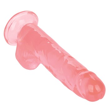 Size Queen 8 Inch Dildo Tip Pointing Downward - Pink