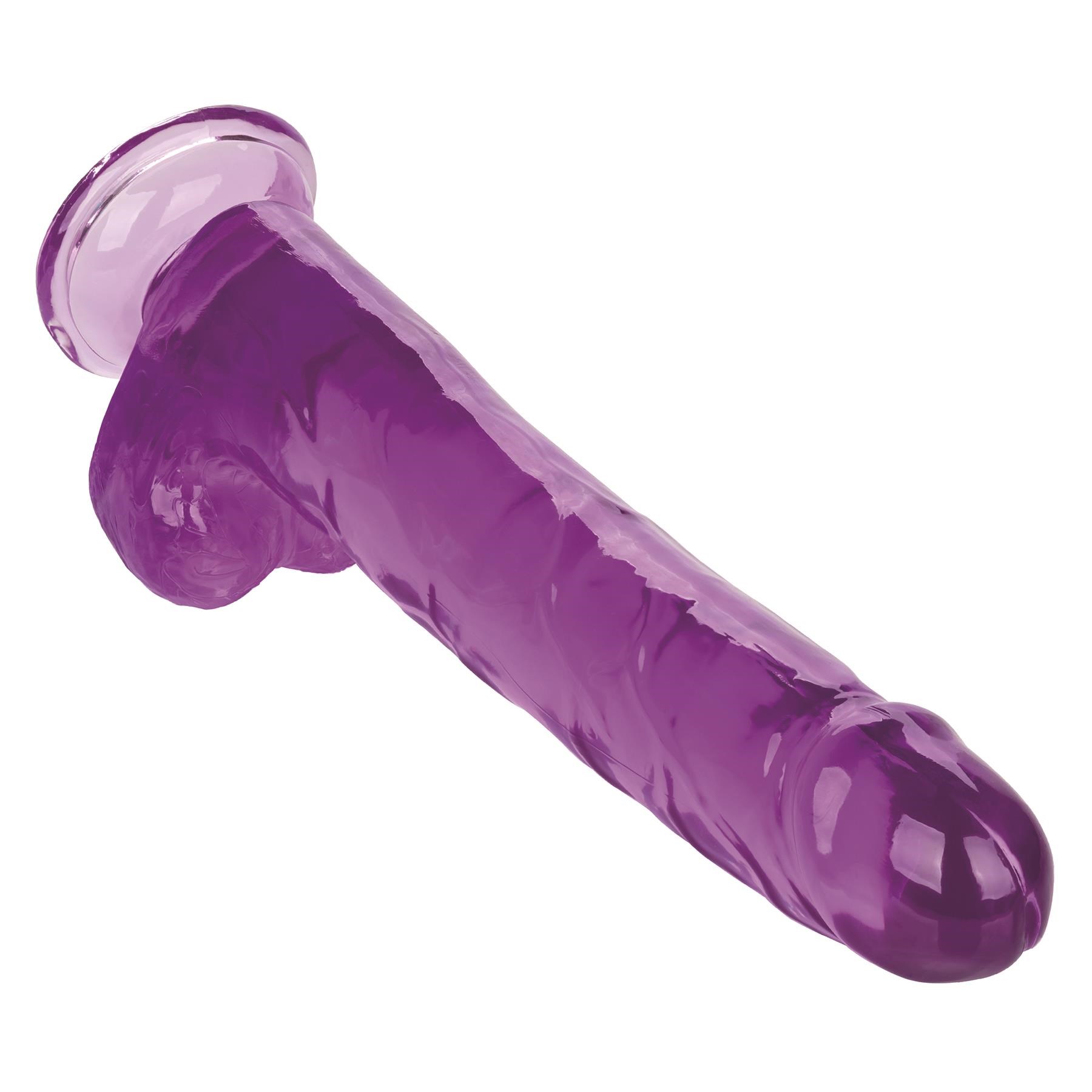 Size Queen 10 Inch Dildo Tip Pointing Downward - Purple