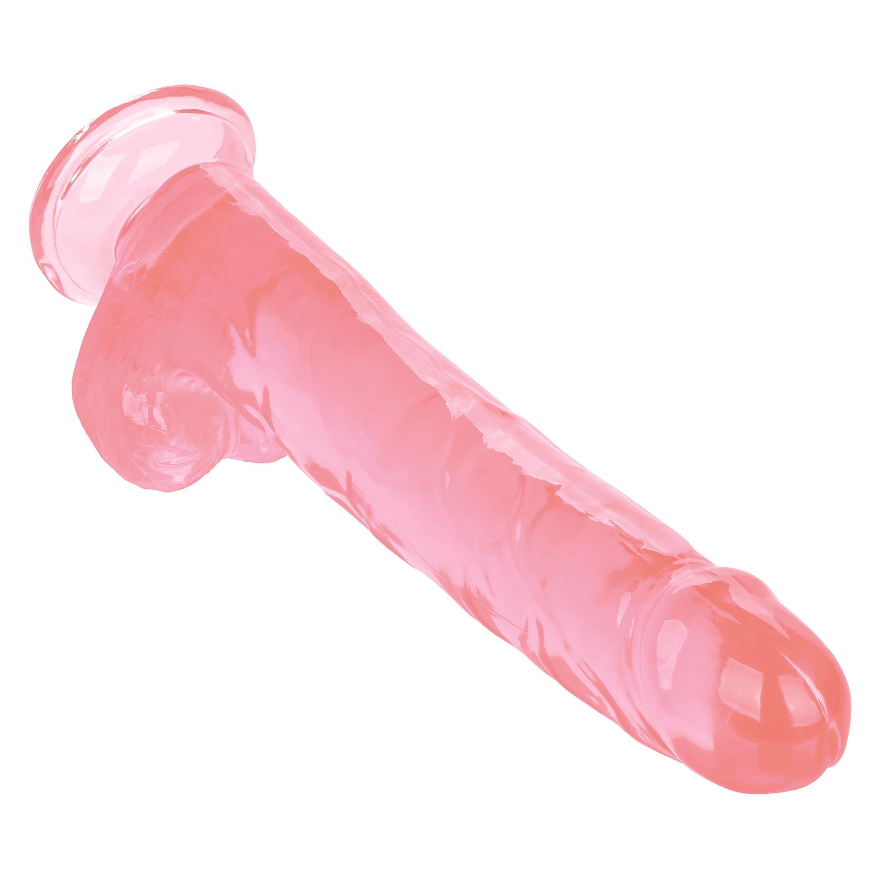 Size Queen 10 Inch Dildo Tip Pointing Downward - Pink