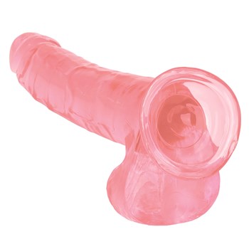 Size Queen 10 Inch Dildo Showing Suction Cup View - Pink