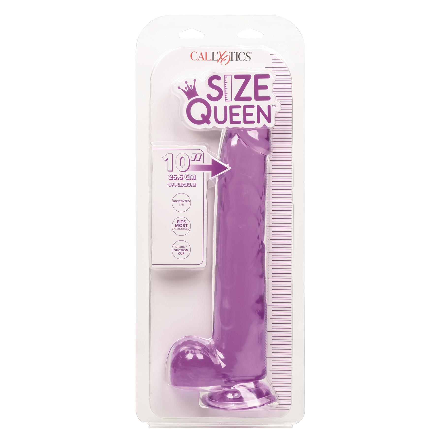 Size Queen 10 Inch Dildo Packaging Shot - Purple