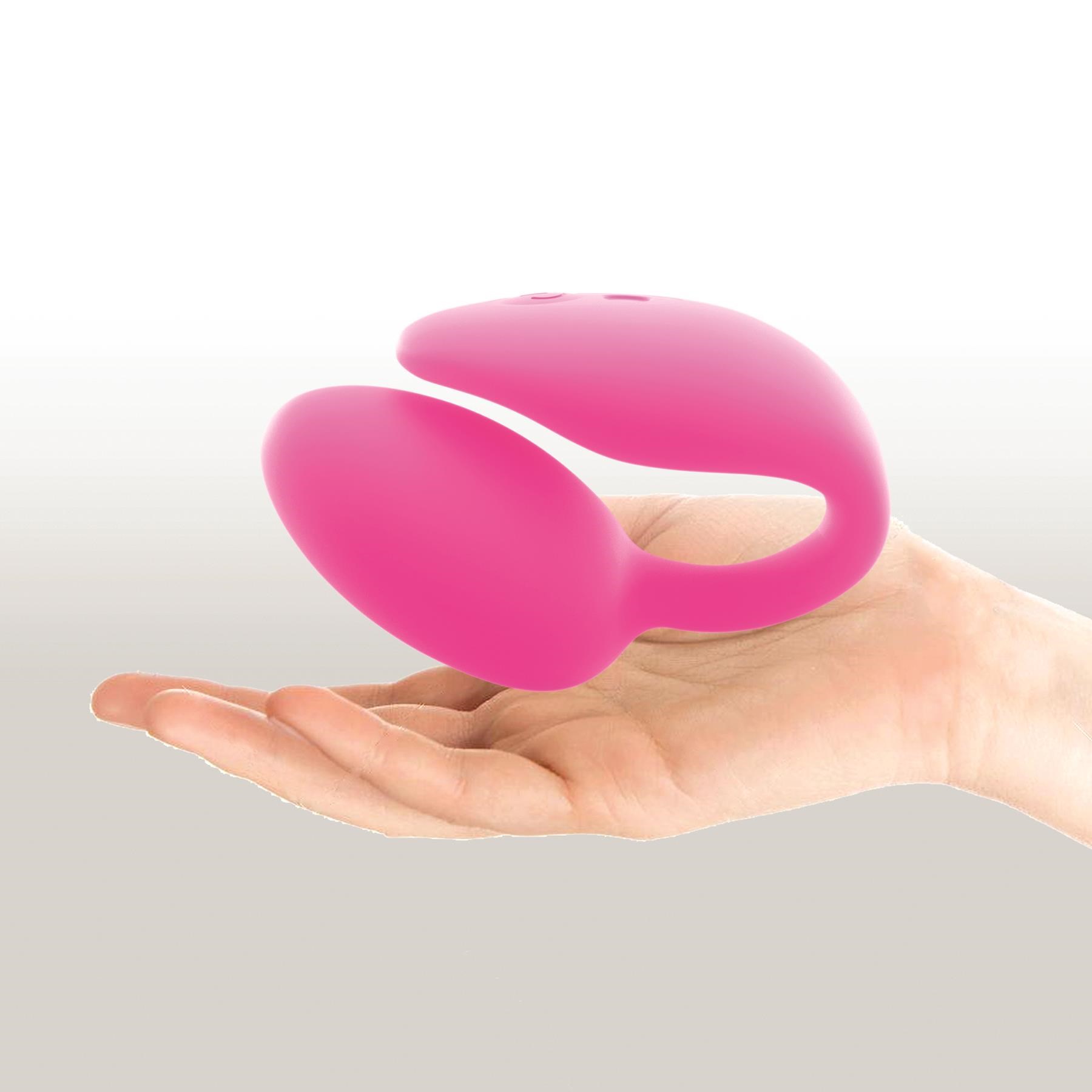 Wonderlove Dual Stimulating Massager With Remote Hand Shot to Show Size