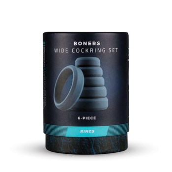 Boners 6 Piece Cock Ring Set box packaging