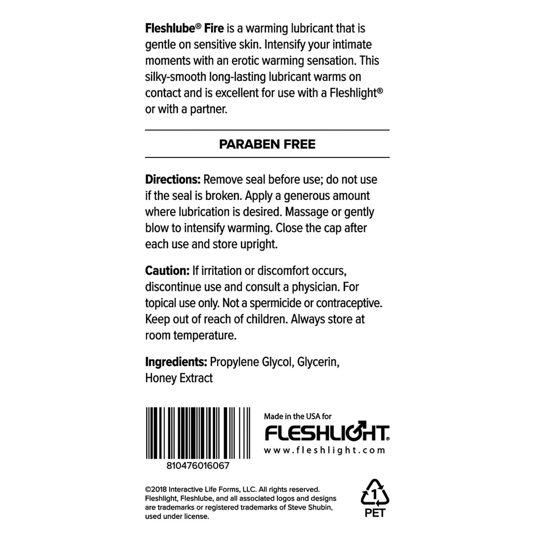 E858 Fleshlight label