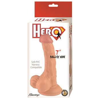 Hero 7 Inch Ballsy Man Dildo Packaging Shot
