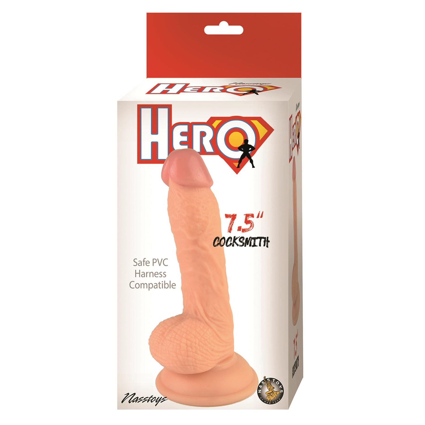 Hero 7.5 Inch Cocksmith Dildo Packaging Shot