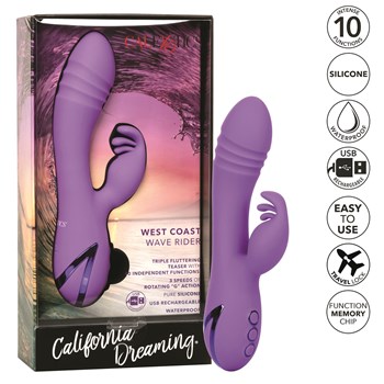 California Dreaming West Coast Wave Rider Spinning Vibrator Features