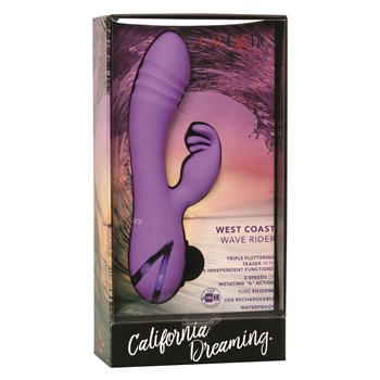California Dreaming West Coast Wave Rider Spinning Vibrator Packaging Shot