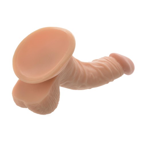Hero 6.5 Inch Curved Lover Dildo Showing Suction Cup