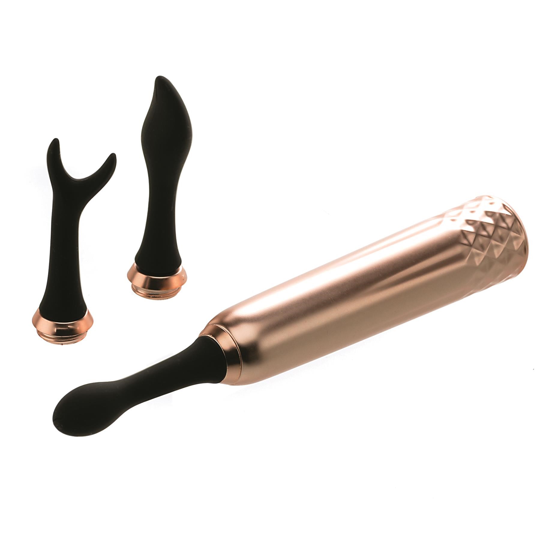 Intense Triple Tip Clitoral Massager All Components