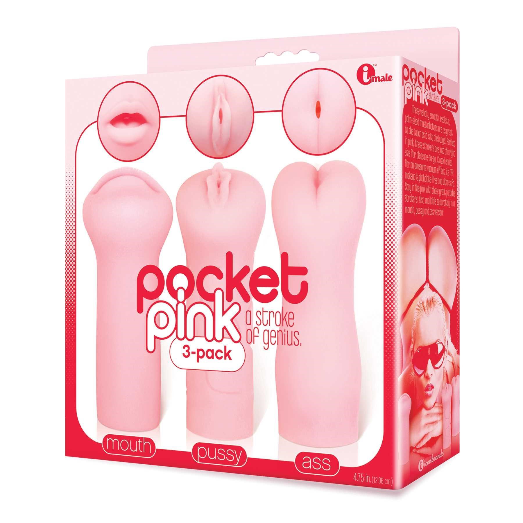 pocket pink mini masturbator trio box