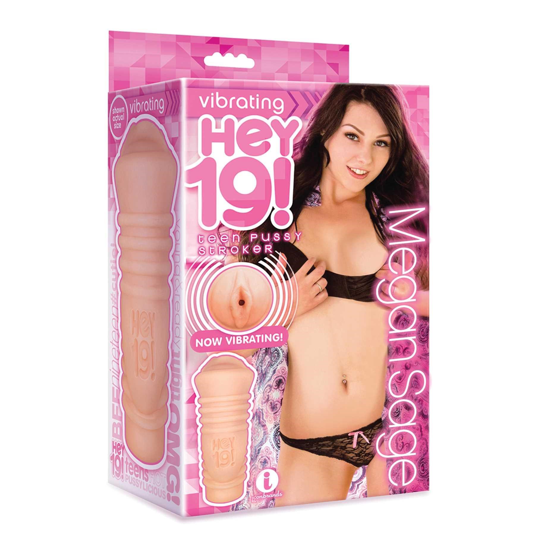 Hey 19! Megan Sage vibrating stroker boxl packaging