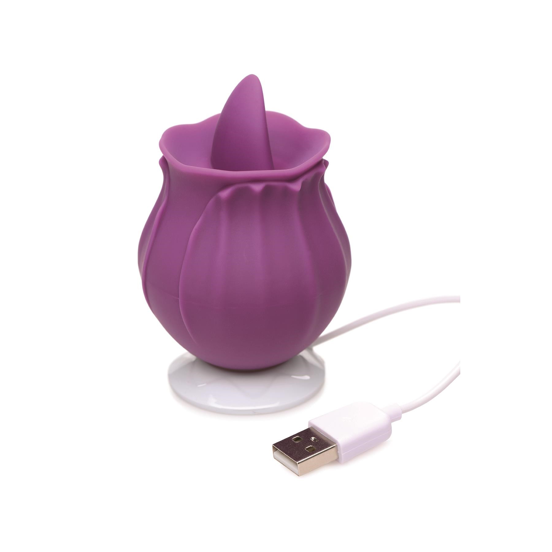 Bloomgasm Wild Violet Licking Clitoral Stimulator With Charger #1