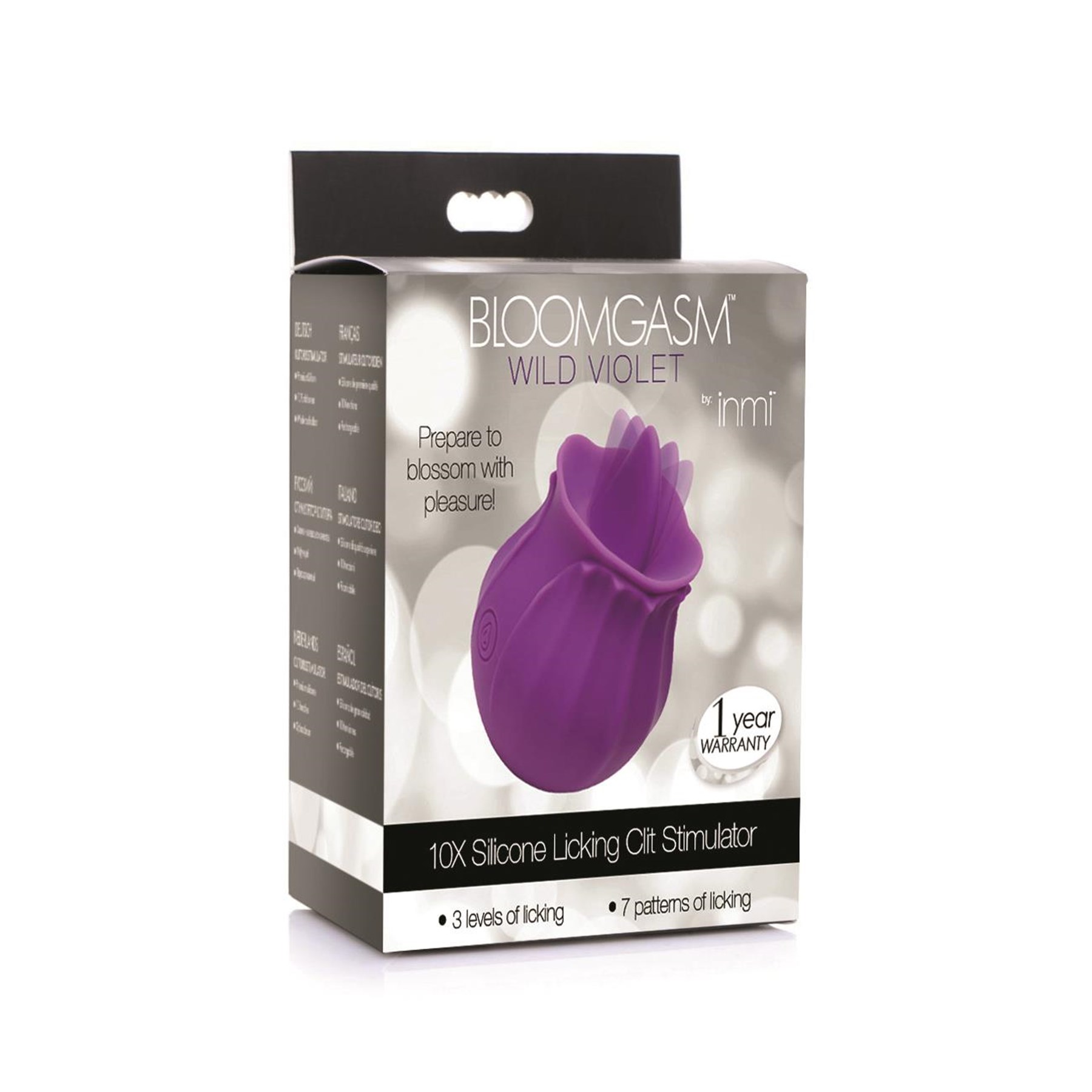 Bloomgasm Wild Violet Licking Clitoral Stimulator Packaging Shot