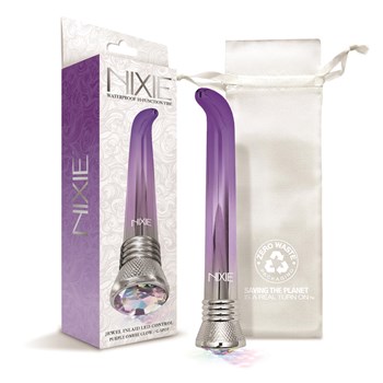 Nixie Purple Ombre G-Spot Metallic Vibrator All Components and Package