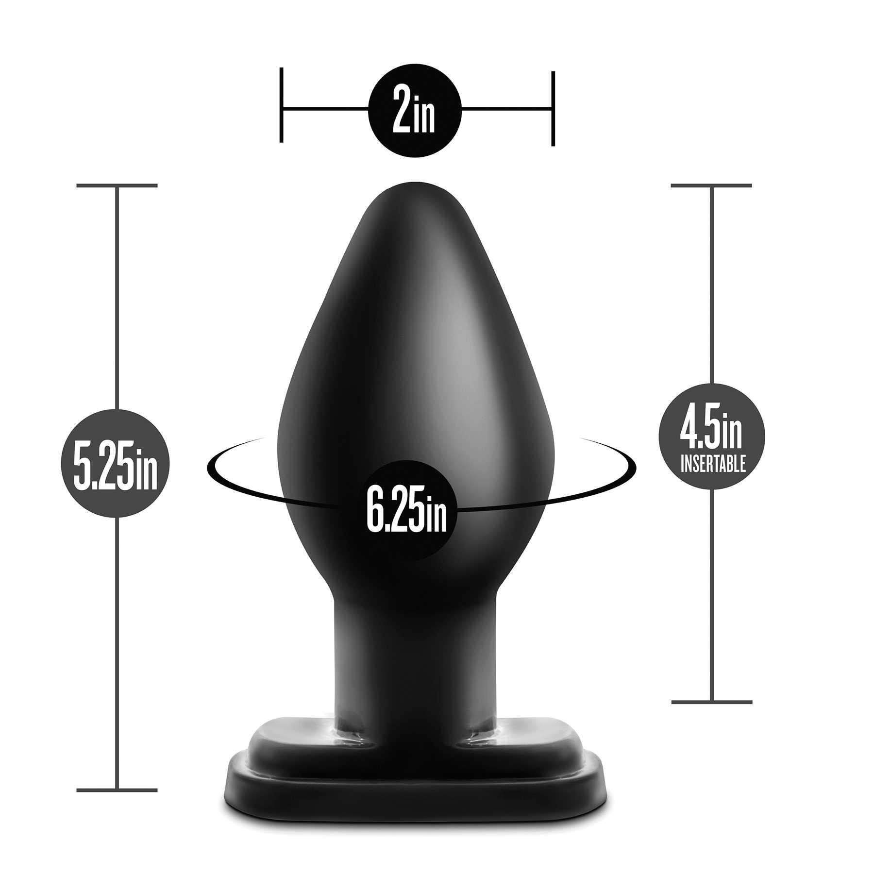 Anal Adventures XL Plug with measurements