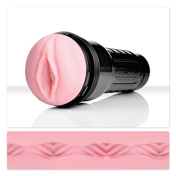 Fleshlight Pink Lady Vortex with cross-sectional view of internal canal