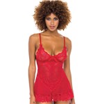 Valentine Lace Babydoll front red os 2