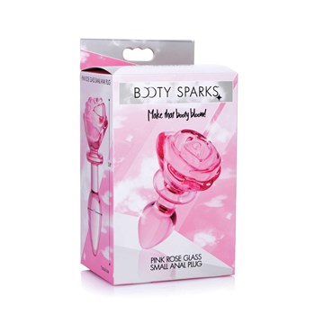 Booty Sparks Pink Rose Glass Anal Plug box packaging