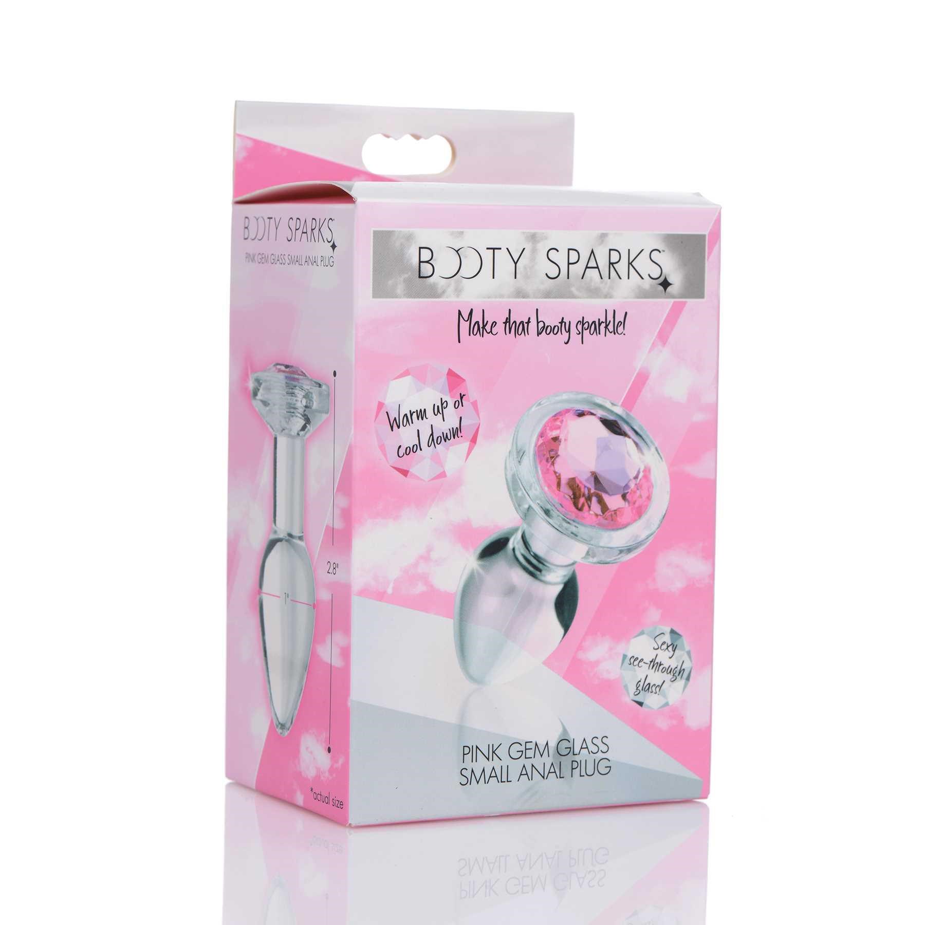 Booty Sparks Pink Gem Glass Anal Plug box packaging