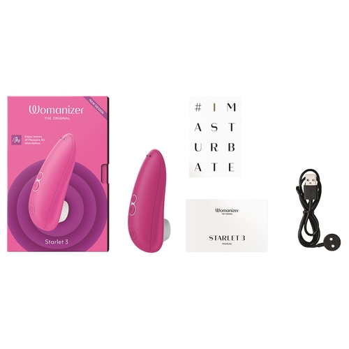 Womanizer Starlet 3 Clitoral Stimulator All Components - Pink