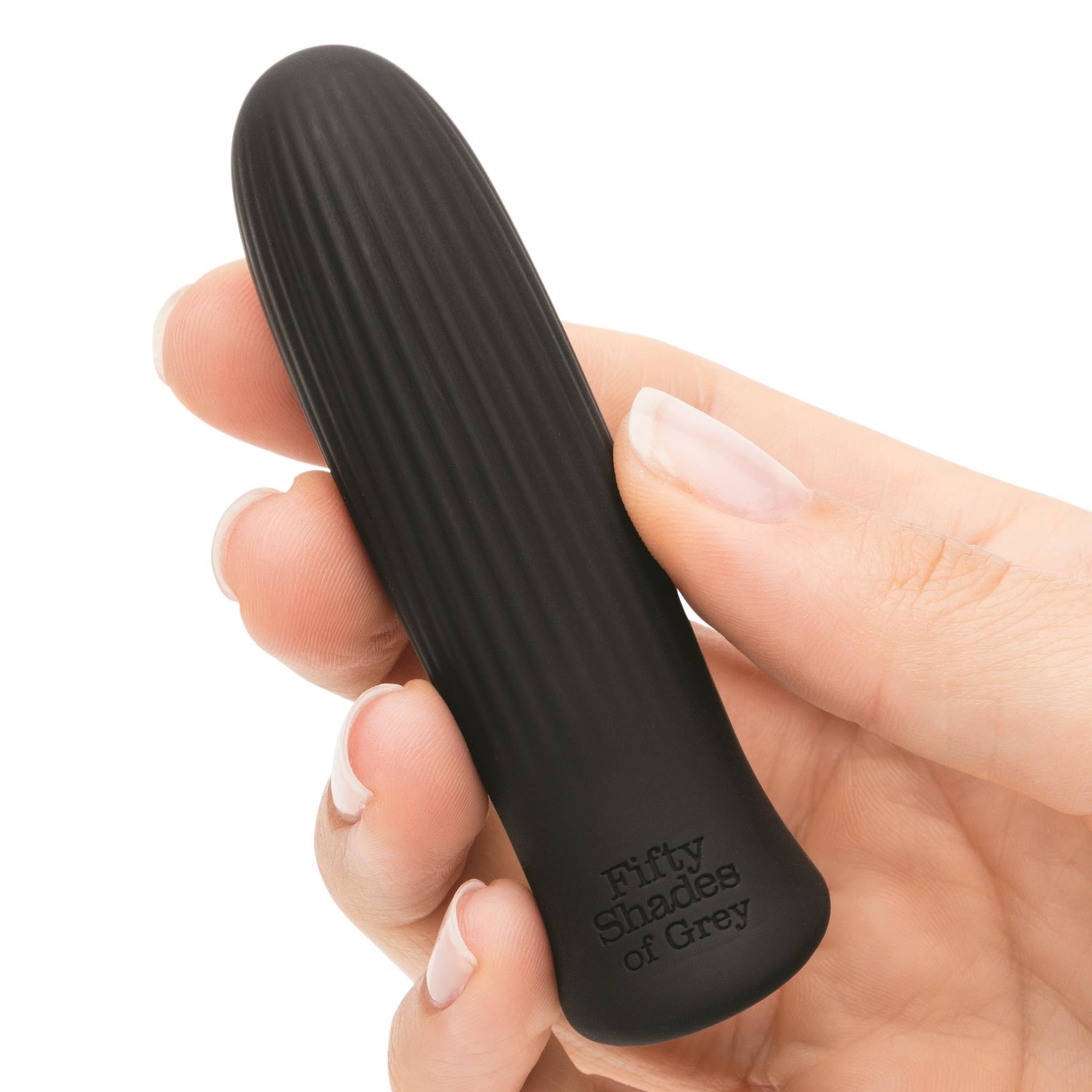 Fifty Shades of Grey Sensation Bullet Vibrator Hand Shot to Show Size
