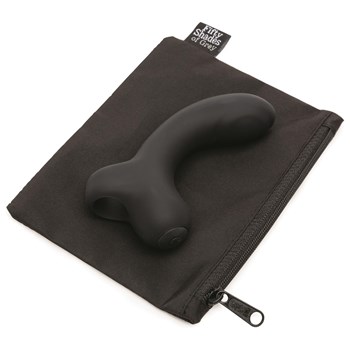 Fifty Shades of Grey Sensation G-Spot Finger Vibrator Product and Storage Bag