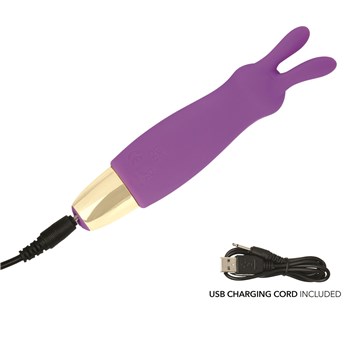 Slay #BuzzMe Rabbit Vibrator - Showing Where Charger is Placed