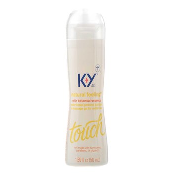 K-Y Natural Feeling Lubricant & Massage Gel front of bottle
