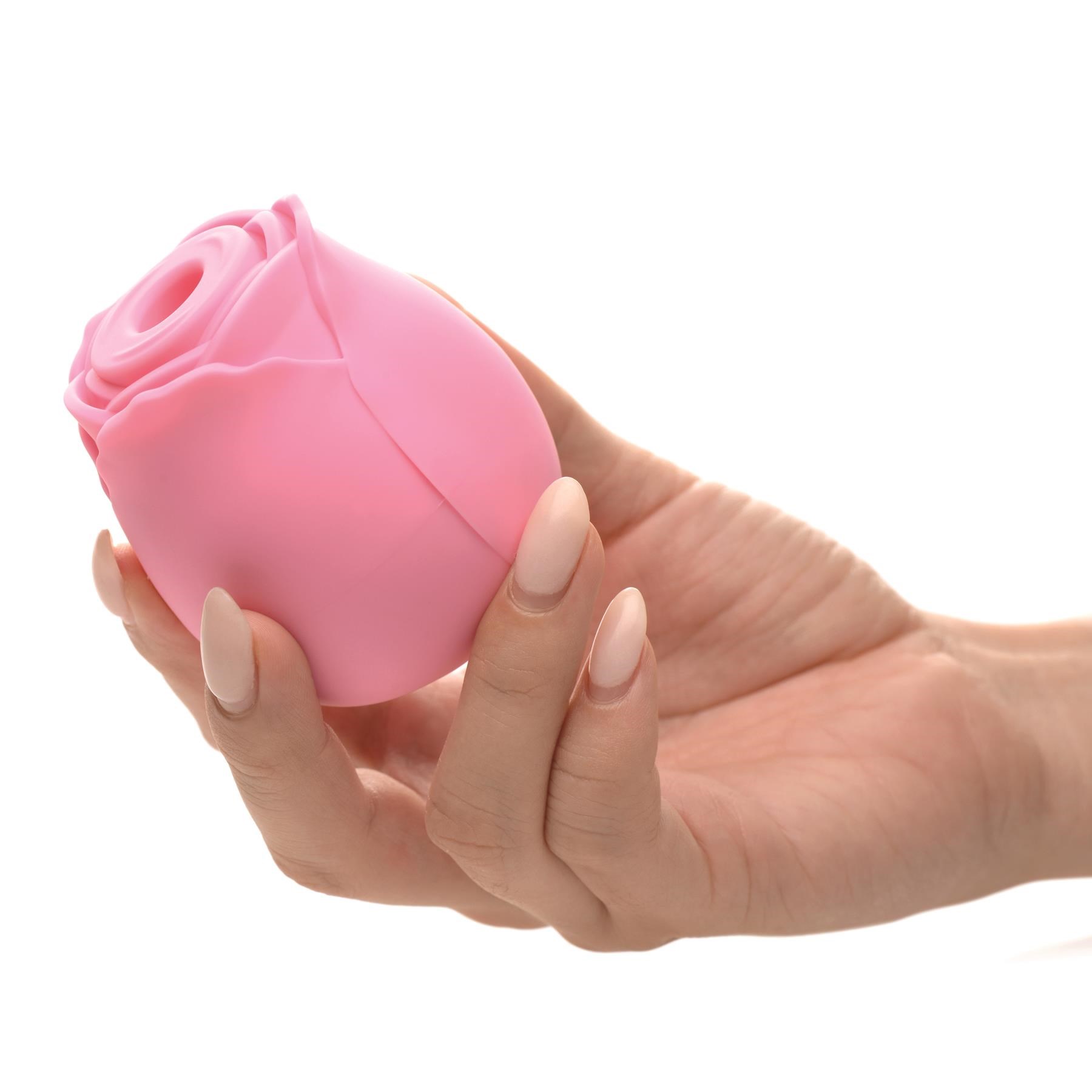Bloomgasm Suction Rose Clitoral Stimulator Hand Shot - Pink