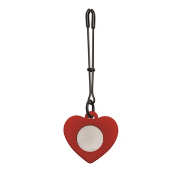 Charmed Light Up Heart Nipple Clamps Product Shot #2