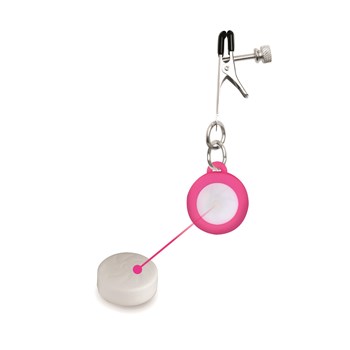 Charmed Light Up Nipple Clamps Product Shot Showing Where Light is Placed