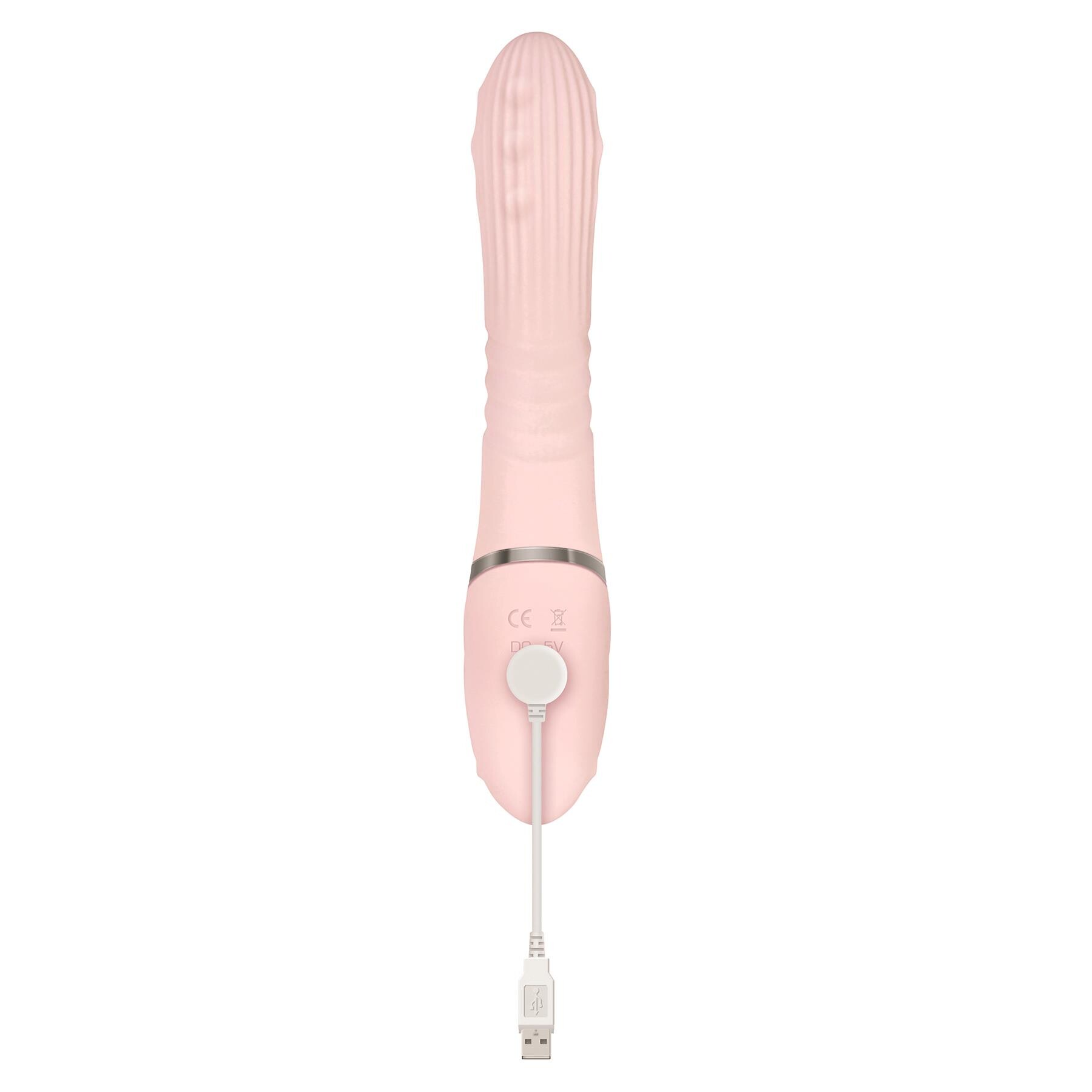 Eve's Thrusting Rabbit With Orgasmic Beads - Showing Where Charger is Placed