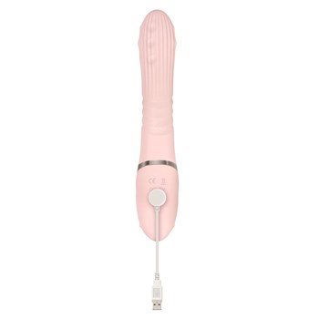 Eve's Thrusting Rabbit With Orgasmic Beads - Showing Where Charger is Placed