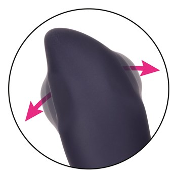 Chic Blossom Rotating Dual Stimulating Massager - Close Up on Tip Showing Function