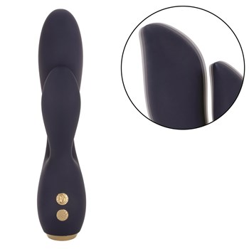 Chic Lilac Dual Stimulating Massager Product and Close Up on Tip