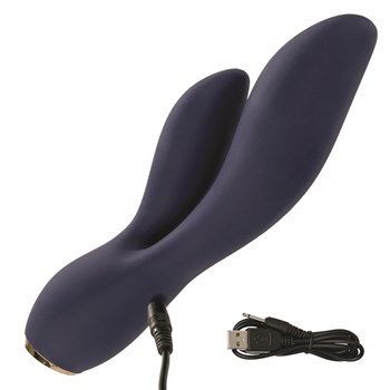 Chic Lilac Dual Stimulating Massager - Showing Where Charger is Placed