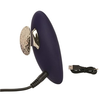 Chic Violet Finger Massager - Showing Where Charger is Placed