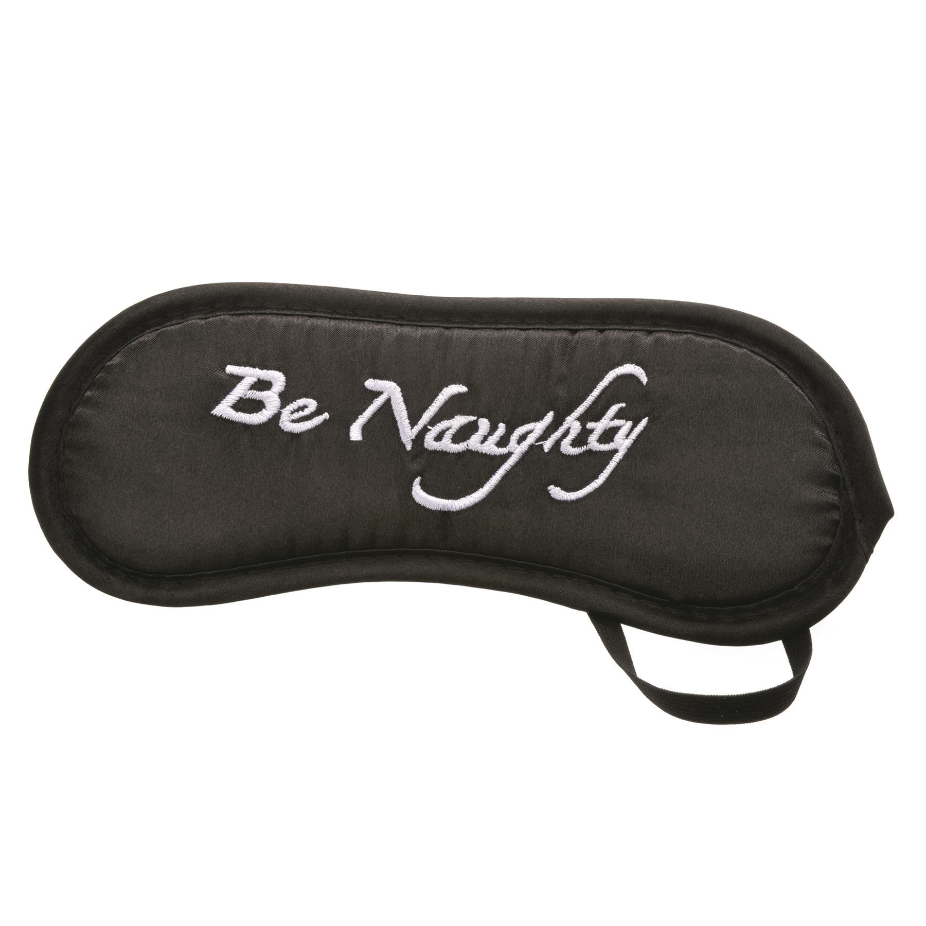 Be Naughty Blindfold Product Shot - Black