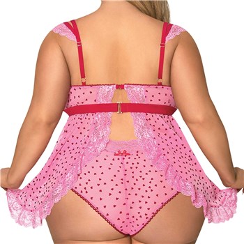 G317	TICKLED PINK BABYDOLL queen back 