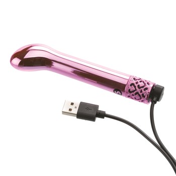 Royal Gems Jewel Rechargeable G-Spot Massager Showing Where Charger is Placed